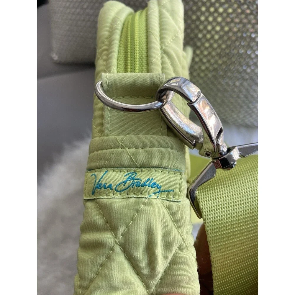 Vera Bradley Commuter Laptop Case Bag Shoulder Strap Key Lime Microfiber Large